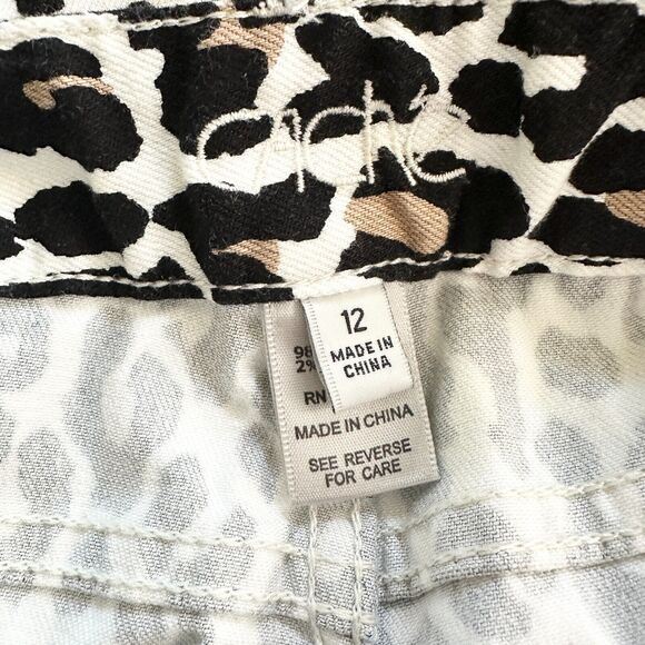 CACHE Jeans Women 12 Animal Leopard Cheetah Stretch Denim Slim Fit Ankle NWOT - Picture 8 of 9